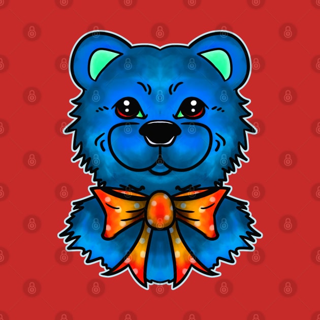 Blue Bear & Tie Dye Tie by TaliDe