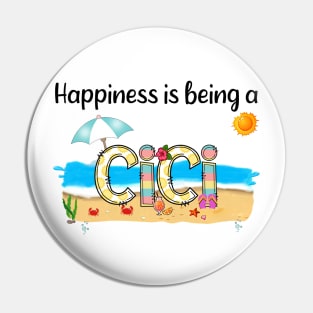 Happiness Is Being A Cici Summer Beach Happy Mother's Day Pin