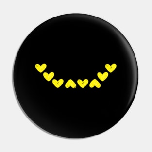 Smiley heart yellow Pin