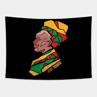 Abstract Female African Woman Freedom Day Juneteenth Tapestry