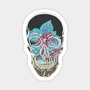 Calathea Skull Terrarium Magnet