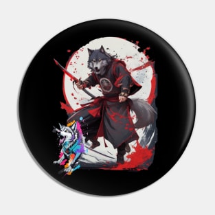 The werewolf man in samurai clothing is our signature summer shirt Pin