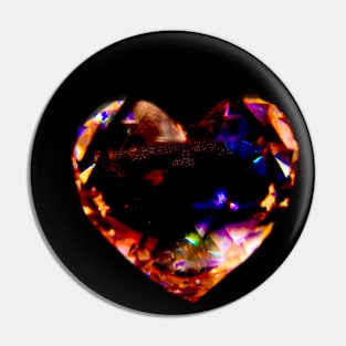 Crystal Heart Pin