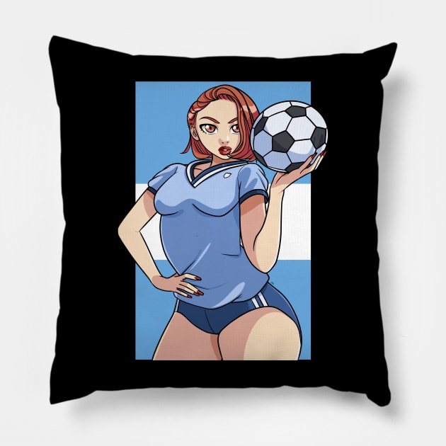 Argentina Futbol Fan Soccer Argentinian Proud Argentine Pillow by Noseking