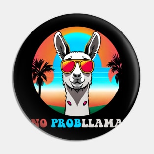 No Prob llama - Funny Llama Lovers Gift Pin