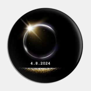 Glowing total solar eclips april 2024 Pin