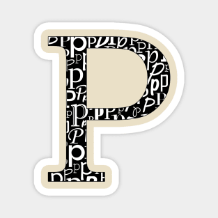 P Filled - Typography Magnet