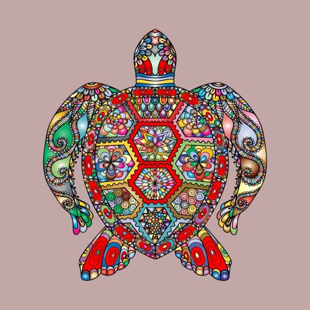 colorful turtle art by creativeminds