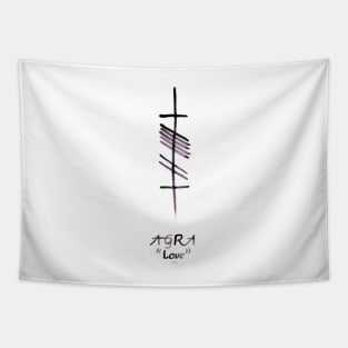 Love in Ogham Script Tapestry