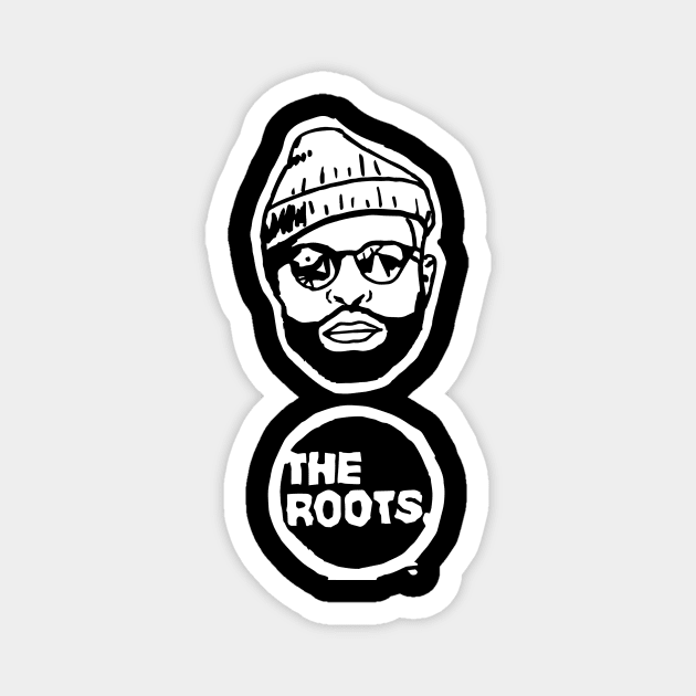 Black Thought Magnet by MadNice Media