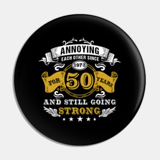 50Th Wedding Anniversary Husband Marriage Relationship Pin