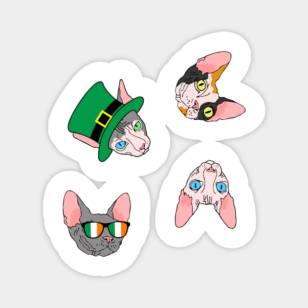 St. Paddy's day Sphynx rick rack Magnet by B0red