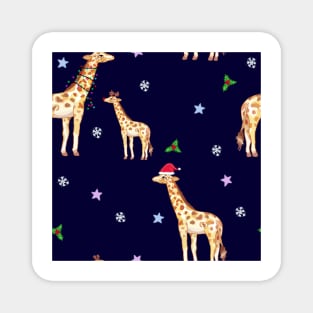 Christmas giraffe Magnet