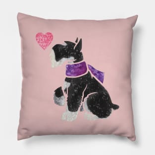 Miniature Schnauzer (black and silver) Pillow