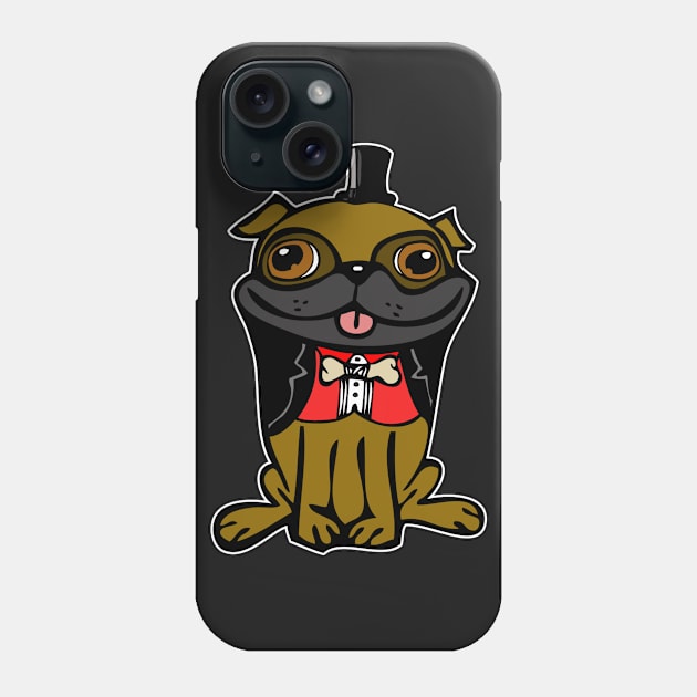 Tuxedo Pug Phone Case by RockettGraph1cs