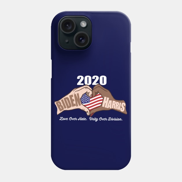 Biden Harris 2020 Hands In Heart Shape Phone Case by Jitterfly