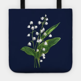 Lily of the valley Flowers Watercolor Painting Tote