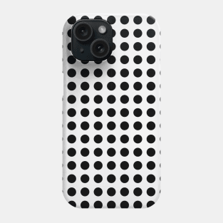 Large Black Polka Dots on White Geometric Pattern Aesthetic Phone Case