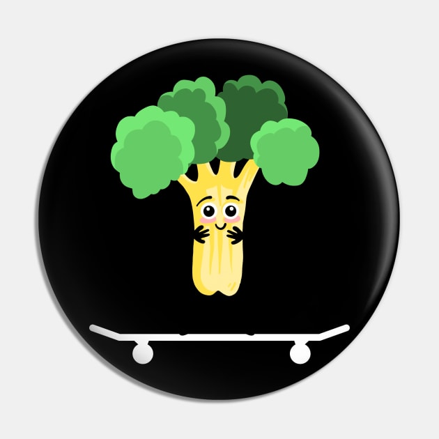 Skating broccoli Pin by Imutobi