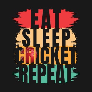 Eat sleep cricket repeat T-Shirt