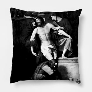 Mourning, care and love for the body of Jesus Christ after the crucifixion Pillow