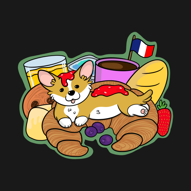 French Breakfast Corgi by IhateDumplings