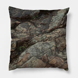 Rugged rock face texture Pillow