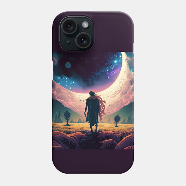 Traversing the Forlorn Fields of Celestial Eternity Phone Case by MikeCottoArt