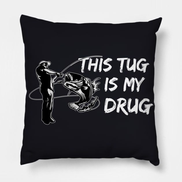 Funny angler saying fishing gift Pillow by Foxxy Merch