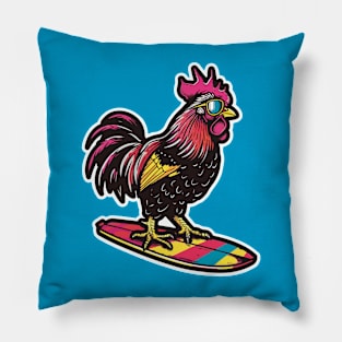 Surfing Rooster Pillow