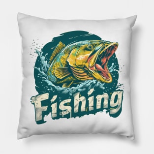 Fishing t-shirt Pillow