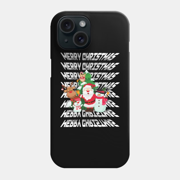 Merry Christmas eveybody Phone Case by Tee Trendz