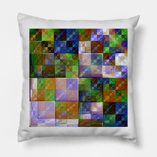 Fractal patchwork Pillow