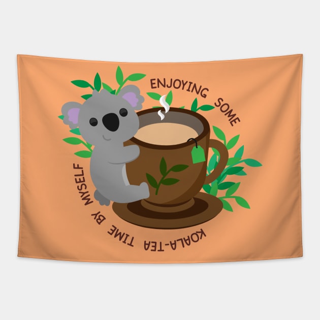 Koala-Tea Time Tapestry by StrayKoi