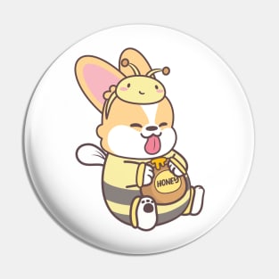 Corgi Honey Bee Pin