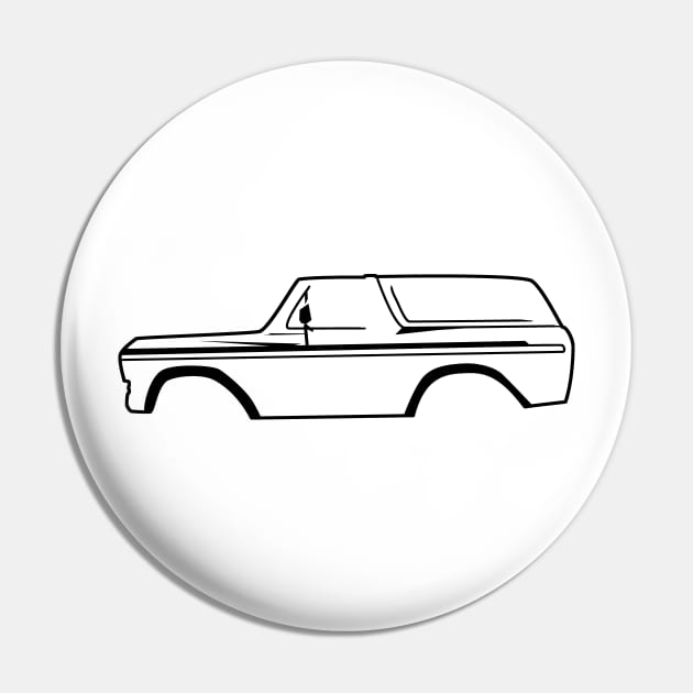 1978-1979 Ford Bronco Side Black No Logo Pin by The OBS Apparel