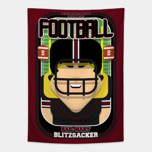 American Football Black and Maroon - Hail-Mary Blitzsacker - Hazel version Tapestry