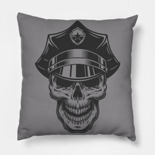 cop skull Pillow