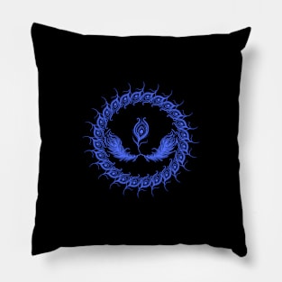 Beauty of Peacock Feathers Pillow