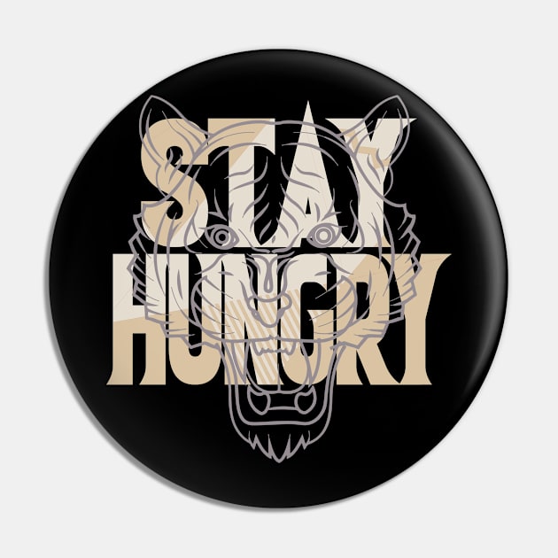 Stay Hungry Muslin Sneaker Art Pin by funandgames