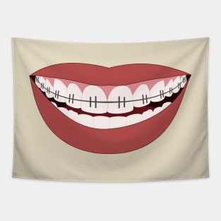 Braces Teeth Smile Orthodontist Dentist Mask Face Cover  2020 Tapestry