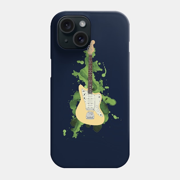 Offset Style Electric Guitar Buttercream Color Phone Case by nightsworthy