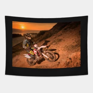 Enduro bike rider Tapestry