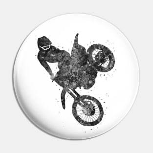 Motocross extreme black and white Pin