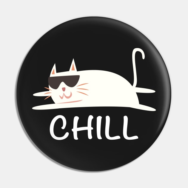 Chill Cat Funny Pin by mstory