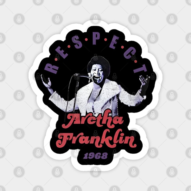 Aretha franklin//Vintage for fans Magnet by DetikWaktu