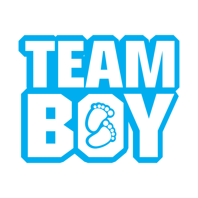 Team Boy Baby Shower Gender Reveal Party Blue by macshoptee