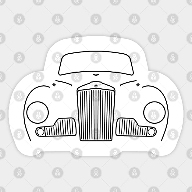 Sunbeam Supreme MkIII 1950s British classic car black outline graphic  Sticker