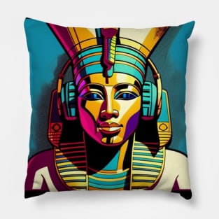 Ancient Egyptian Headphones Music Graphic Pillow