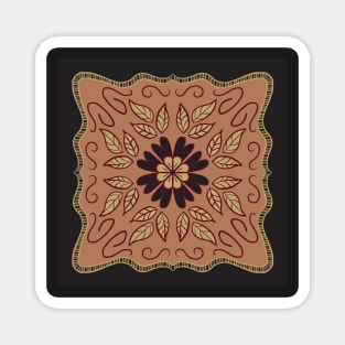 Tangerine and Watermelon Pink floral Provencal style design Magnet